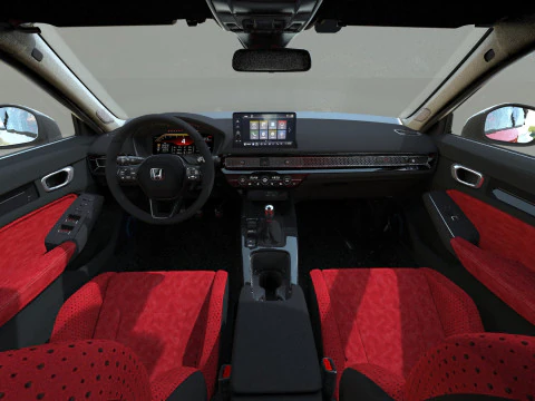 Honda Civic Type R 2022 Mugen bodykit HQ interior 3D Model