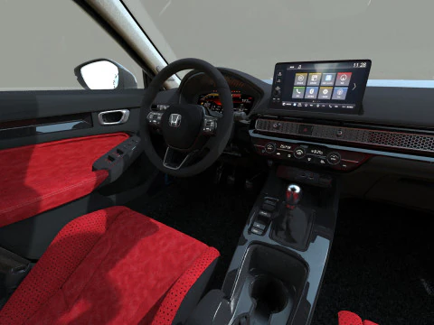 Honda Civic Type R 2022 Mugen bodykit HQ interior 3D Model