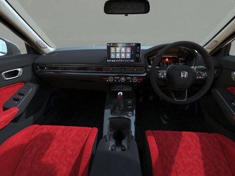 Honda Civic Type R 2022 Mugen bodykit HQ interior 3D Model