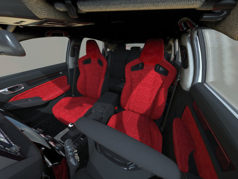 Honda Civic Type R 2022 Mugen bodykit HQ interior Modello 3D