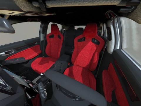 Honda Civic Type R 2022 Mugen bodykit HQ interior 3D Model