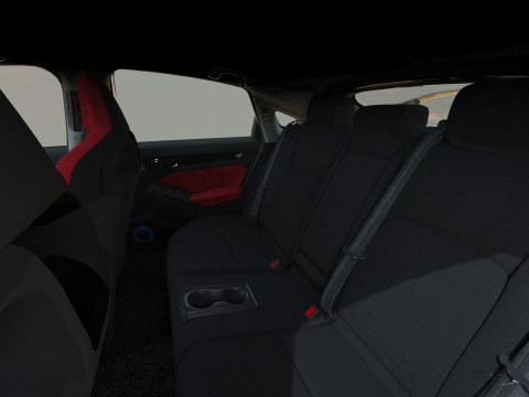 Honda Civic Type R 2022 Mugen bodykit HQ interior Modello 3D
