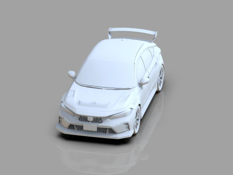 Honda Civic Type R 2022 Mugen bodykit HQ interior 3D Model