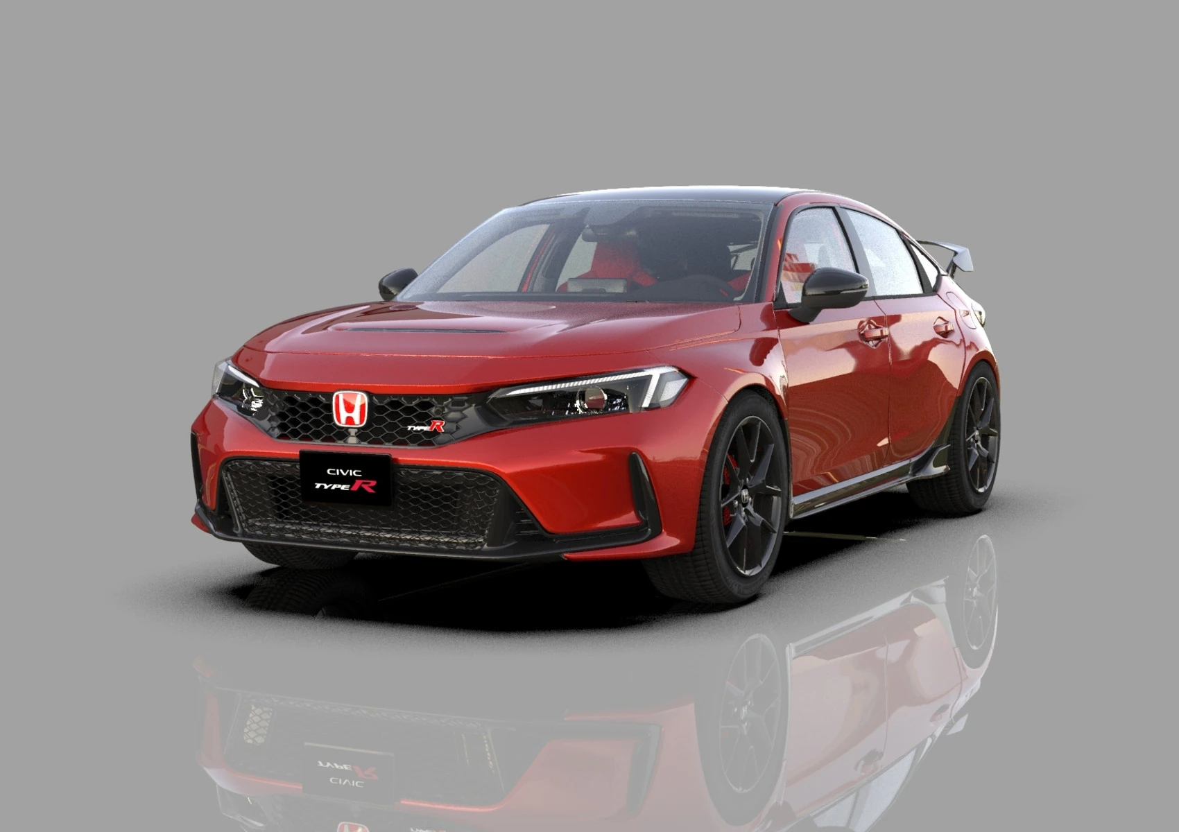 Honda Civic Type R 2022 Mugen bodykit HQ interior 3D Model .c4d .max .obj .3ds .fbx .stl .blend 