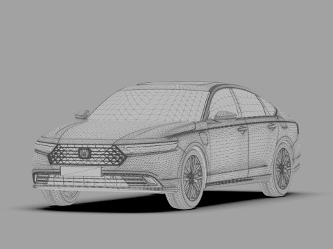 Honda Accord 2023 HQ interior Modello 3D