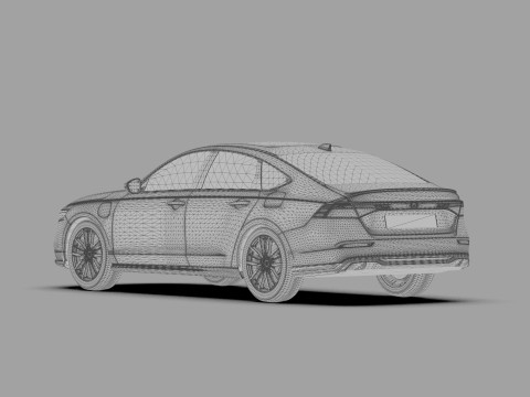 Honda Accord 2023 HQ interior Modello 3D