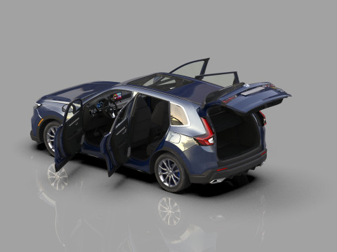 Honda CRV 2023 HQ interior 3D Model