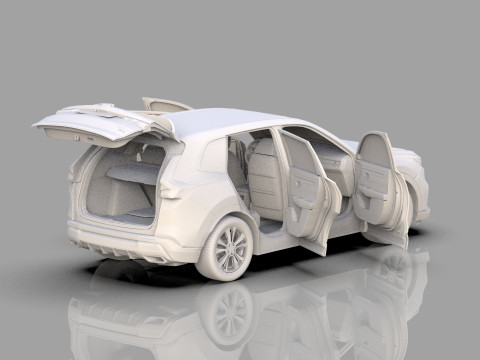 Honda CRV 2023 HQ interior 3D Model