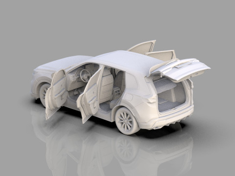 Honda CRV 2023 HQ interior 3D Model