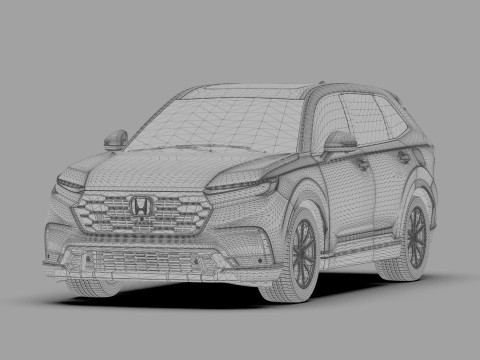 Honda CRV 2023 HQ interior 3D Model