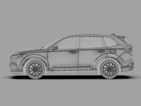 Honda CRV 2023 HQ interior 3D Model