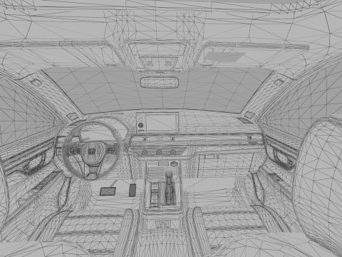 Honda CRV 2023 HQ interior 3D Model