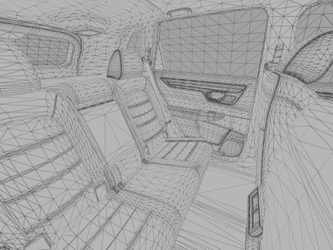 Honda CRV 2023 HQ interior 3D Model