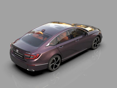 Honda Accord 2018-2022 HQ interior 3D Model
