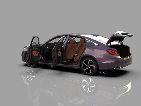 Honda Accord 2018-2022 HQ interior 3D Model