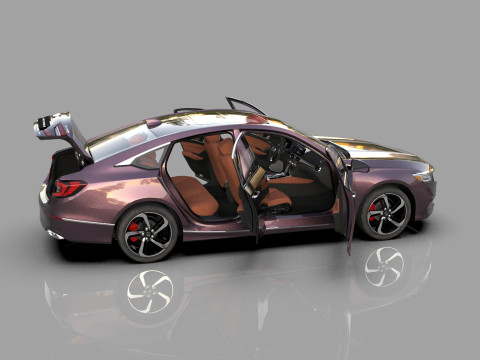 Honda Accord 2018-2022 HQ interior 3Dモデル