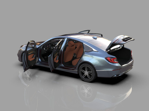 Honda Accord 2018-2022 HQ interior 3Dモデル