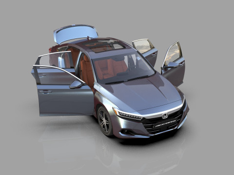 Honda Accord 2018-2022 HQ interior 3Dモデル