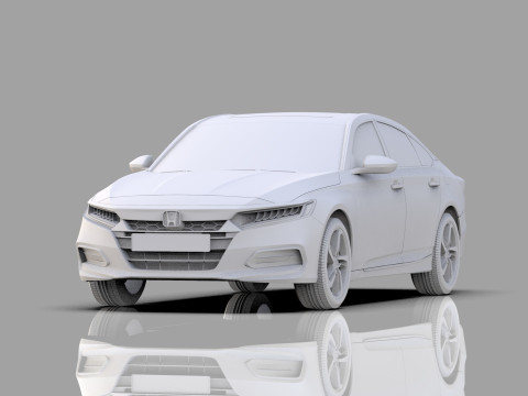 Honda Accord 2018-2022 HQ interior 3Dモデル