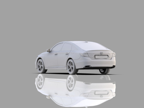 Honda Accord 2018-2022 HQ interior 3Dモデル
