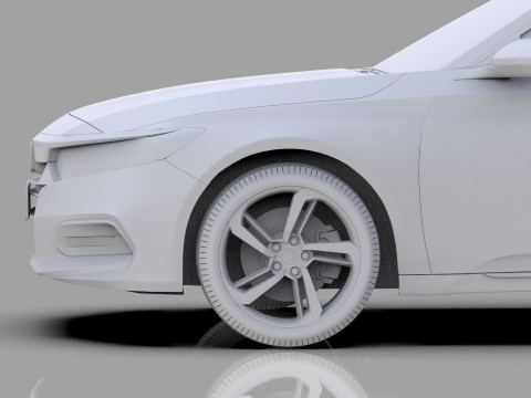 Honda Accord 2018-2022 HQ interior 3Dモデル