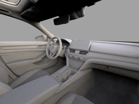 Honda Accord 2018-2022 HQ interior 3Dモデル