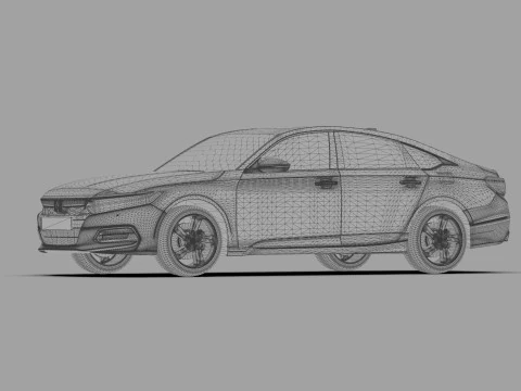 Honda Accord 2018-2022 HQ interior 3D Model