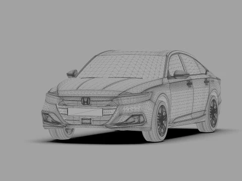 Honda Accord 2018-2022 HQ interior 3D Model