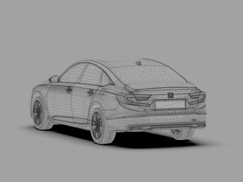 Honda Accord 2018-2022 HQ interior 3D Model