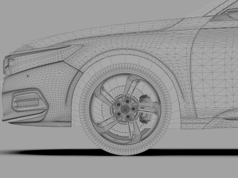 Honda Accord 2018-2022 HQ interior 3D Model