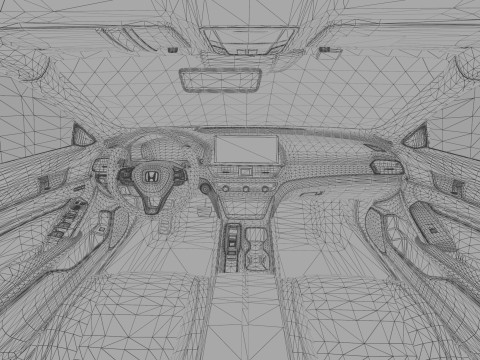 Honda Accord 2018-2022 HQ interior 3Dモデル