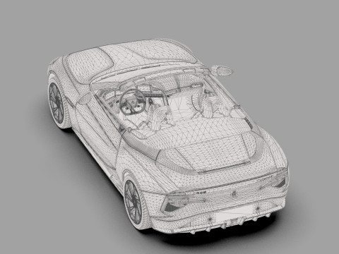 MG Cyberster 2024 HQ interior 3D Model