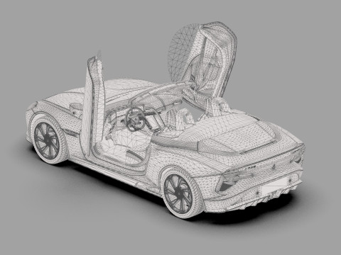 MG Cyberster 2024 HQ interior 3D Model
