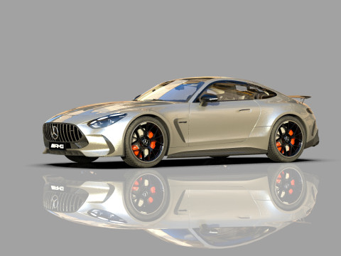 Mercedes Benz AMG GT63 2024 HQ interior 3D Model