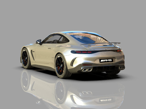 Mercedes Benz AMG GT63 2024 HQ interior 3D Model