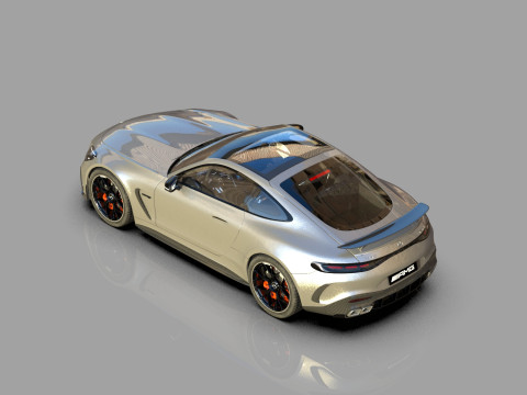 Mercedes Benz AMG GT63 2024 HQ interior 3D Model