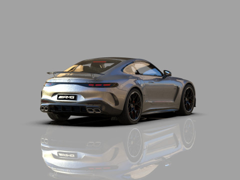 Mercedes Benz AMG GT63 2024 HQ interior 3D Model