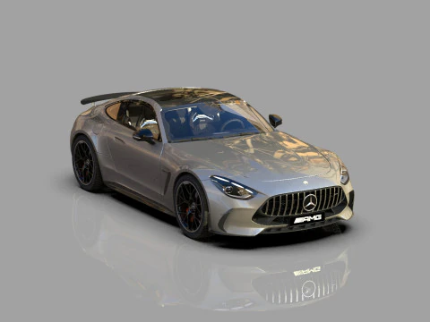 Mercedes Benz AMG GT63 2024 HQ interior 3D Model