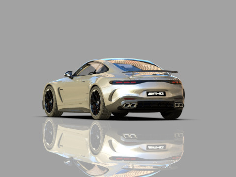 Mercedes Benz AMG GT63 2024 HQ interior 3D Model