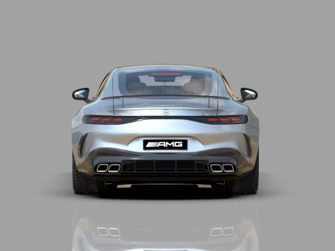 Mercedes Benz AMG GT63 2024 HQ interior 3D Model