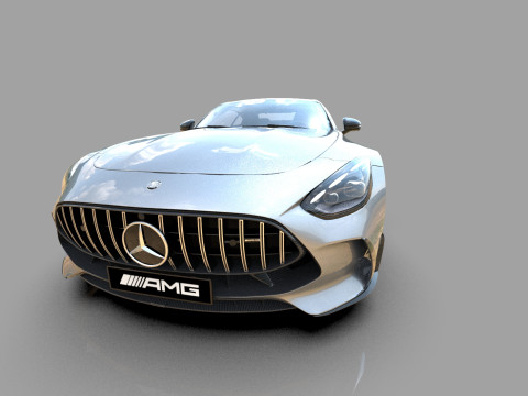 Mercedes Benz AMG GT63 2024 HQ interior 3D Model