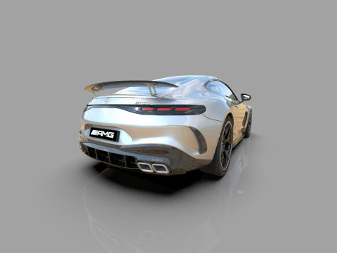 Mercedes Benz AMG GT63 2024 HQ interior 3D Model