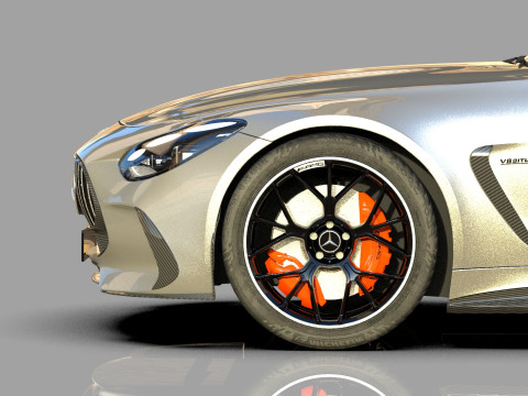 Mercedes Benz AMG GT63 2024 HQ interior 3D Model
