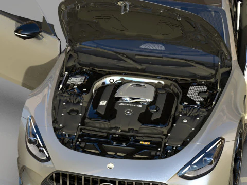 Mercedes Benz AMG GT63 2024 HQ interior 3D Model