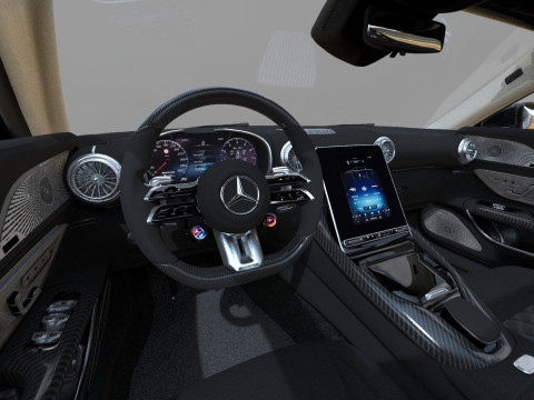 Mercedes Benz AMG GT63 2024 HQ interior 3D Model