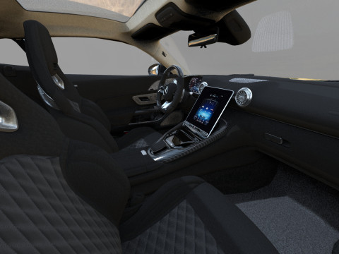 Mercedes Benz AMG GT63 2024 HQ interior 3D Model
