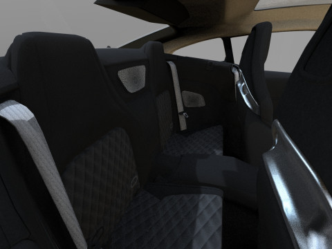 Mercedes Benz AMG GT63 2024 HQ interior 3D Model