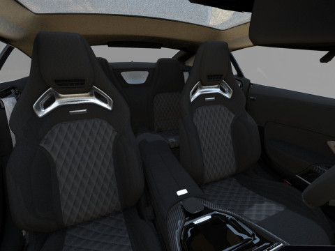 Mercedes Benz AMG GT63 2024 HQ interior 3D Model