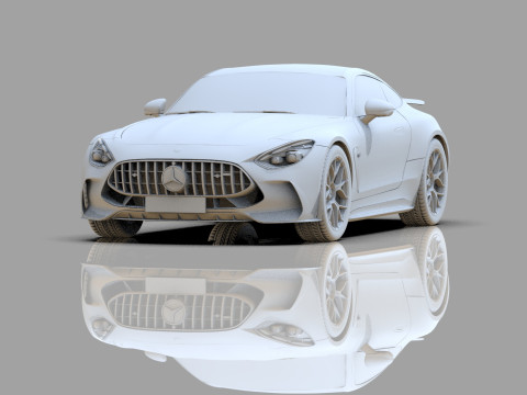 Mercedes Benz AMG GT63 2024 HQ interior 3D Model