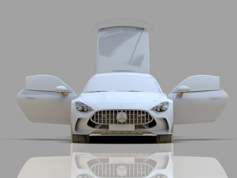 Mercedes Benz AMG GT63 2024 HQ interior 3D Model